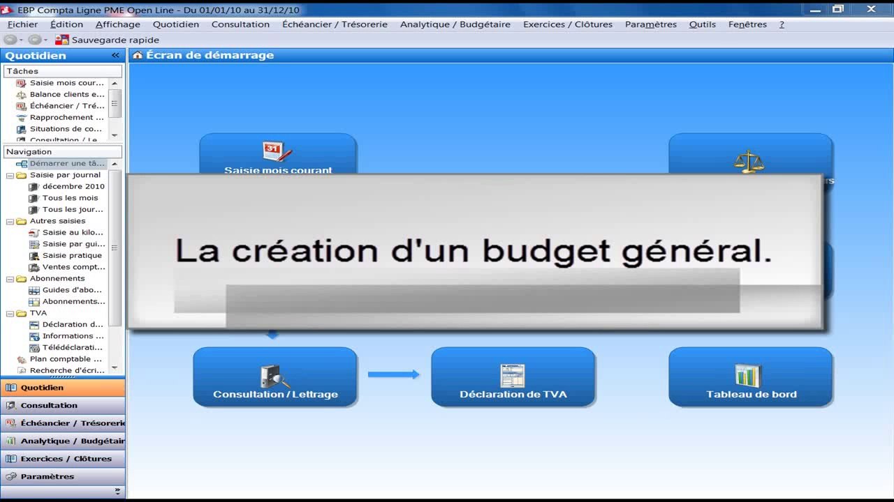 Tuto : La gestion budgétaire avec EBP Comptabilité Ligne PME