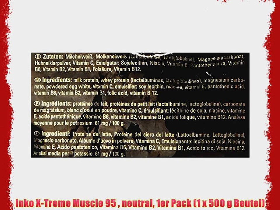 Inko X-Treme Muscle 95  neutral 1er Pack (1 x 500 g Beutel)