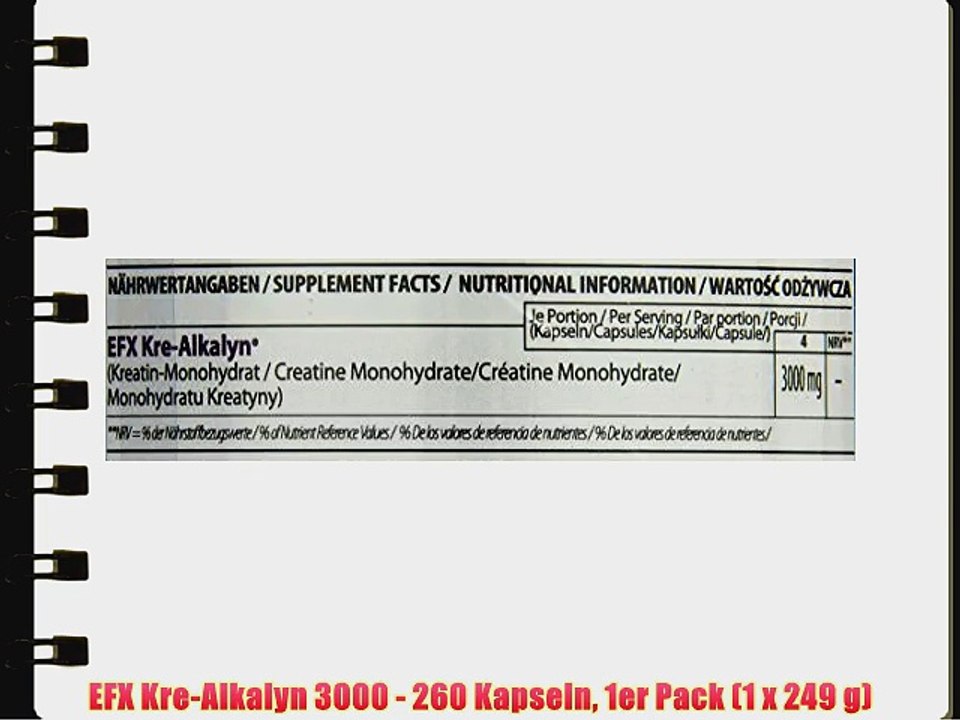 EFX Kre-Alkalyn 3000 - 260 Kapseln 1er Pack (1 x 249 g)