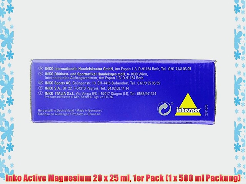 Inko Active Magnesium 20 x 25 ml 1er Pack (1 x 500 ml Packung)