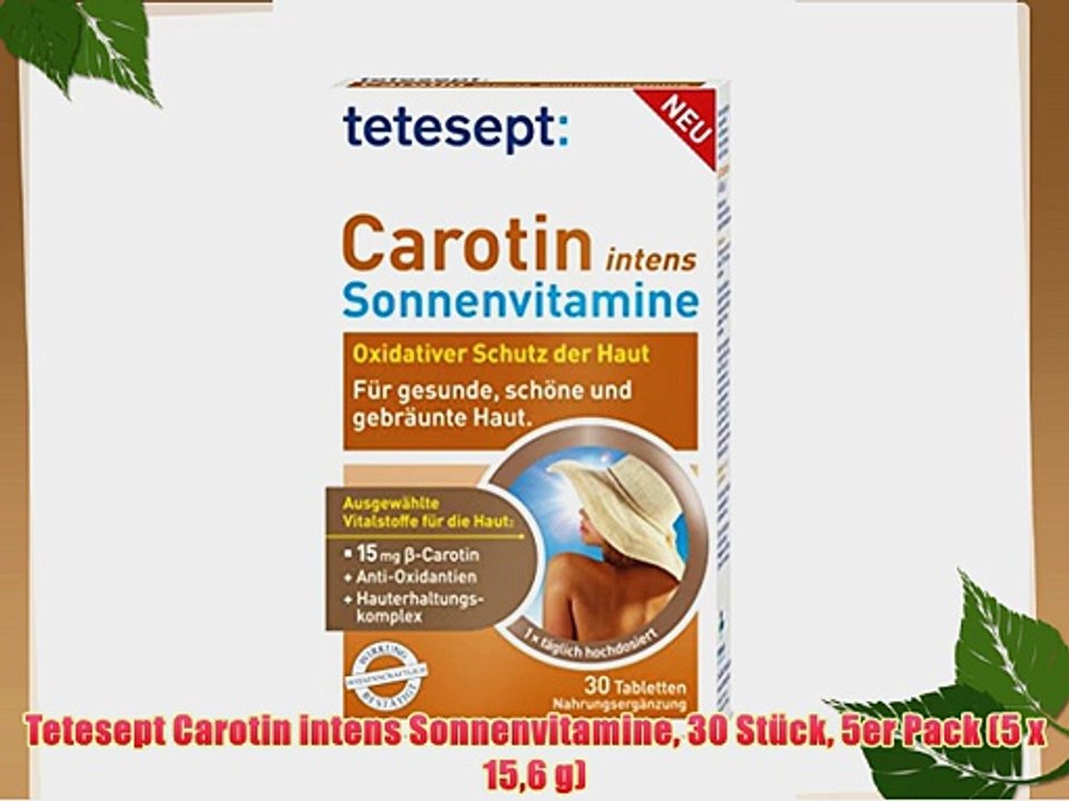 Tetesept Carotin intens Sonnenvitamine 30 St?ck 5er Pack (5 x 156 g)