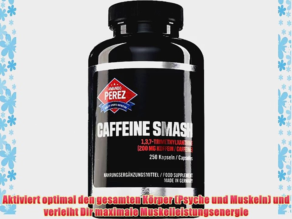 T-REX Caffeine Smash (200 mg Koffein 137-Trimethylxanthine) - 250 Kapseln - M?chtige Energiebombe