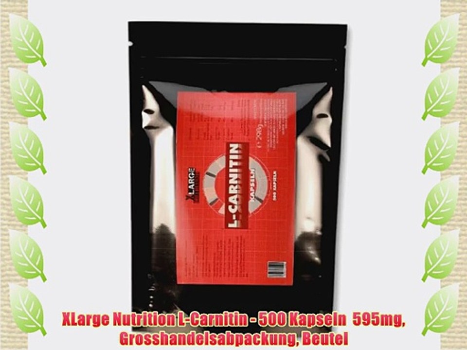 XLarge Nutrition L-Carnitin - 500 Kapseln  595mg Grosshandelsabpackung Beutel