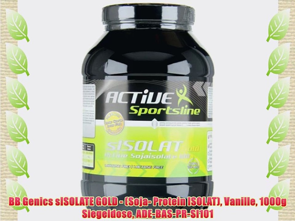 BB Genics sISOLATE GOLD - (Soja- Protein ISOLAT) Vanille 1000g Siegeldose ADE-BAS-PR-SI101