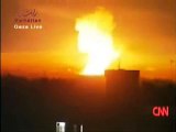 Big Explosion in Gaza 03.01.09 at Night [WHIT SOUND!]