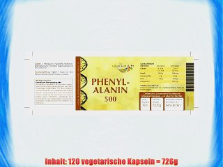 Vita World Phenylalanin 500mg 120 Vegi Kapseln Apotheken Herstellung