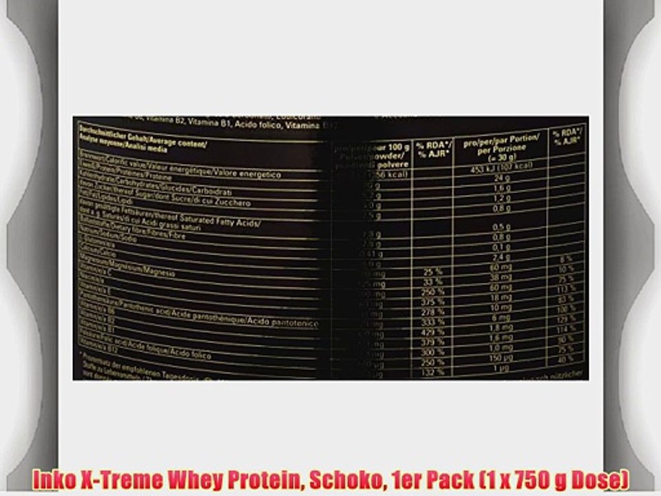 Inko X-Treme Whey Protein Schoko 1er Pack (1 x 750 g Dose)