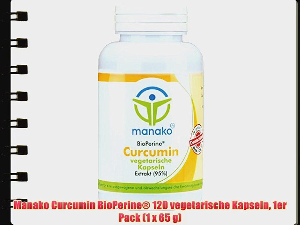 Manako Curcumin BioPerine? 120 vegetarische Kapseln 1er Pack (1 x 65 g)