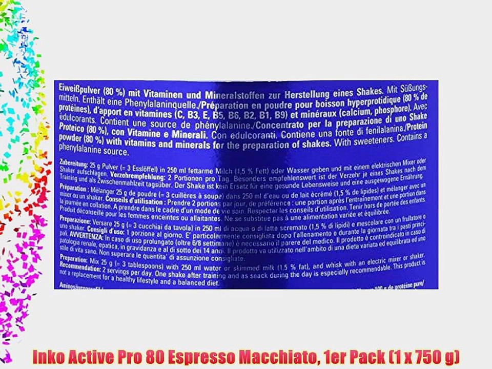 Inko Active Pro 80 Espresso Macchiato 1er Pack (1 x 750 g)