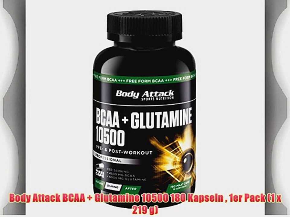 Body Attack BCAA   Glutamine 10500 180 Kapseln  1er Pack (1 x 219 g)