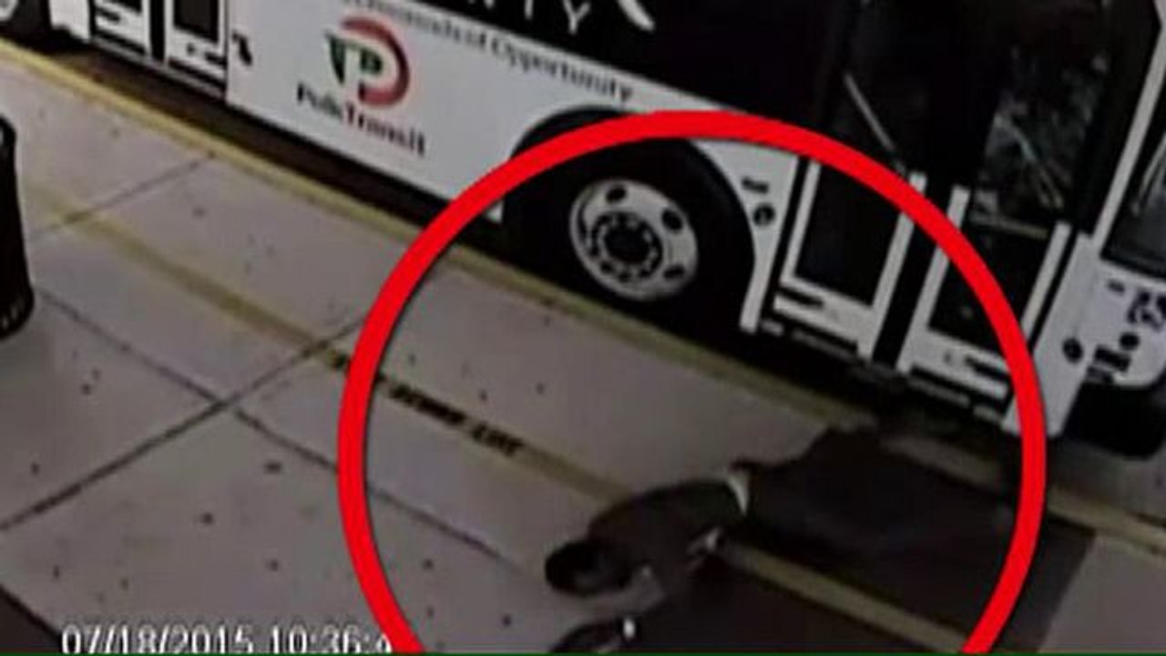 Angry passenger head-butts bus, knocks himself out