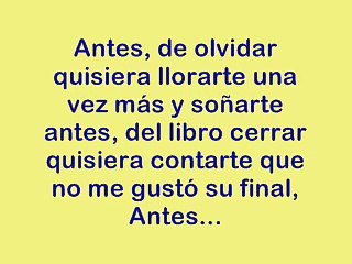 Antes - Obie Bermudez (letra)