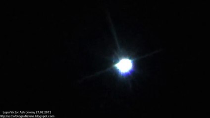 Sirius star video through my telescope 27 february 2012