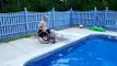 Paraplegic Uses Diving Board to Enter the Pool - DEMO 22
