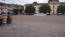 Swedish Royal Navy Band and Guard Marching from Arme Museum to Palace