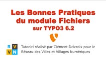 Tutoriel TYPO3 6.2 - Les Bonnes Pratiques de la gestion des Fichiers