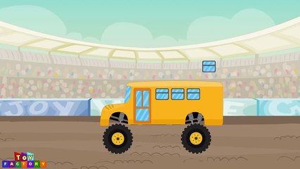 Monster Trucks  Monster Trucks for children   school bus monster trucks