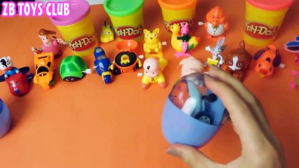 Spongebob Kinder Surprise Eggs Play Doh Peppa Pig Frozen Hello Kitty