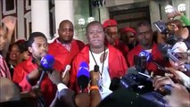Malema hits back after EFF was physically removed from Parliamentduring the #SONA 2015 (HD)