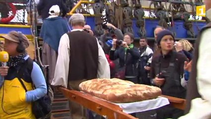 Accueil d'époque pour l'arrivée de l'Hermione à Saint-Pierre