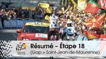 Résumé - Étape 18 (Gap > Saint-Jean-de-Maurienne) - Tour de France 2015