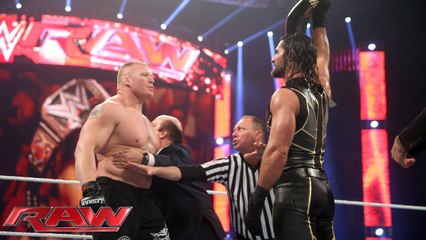 Seth Rollins vs Brock Lesnar - WWE World Heavyweight Championship Match- Raw, March 30, 2015