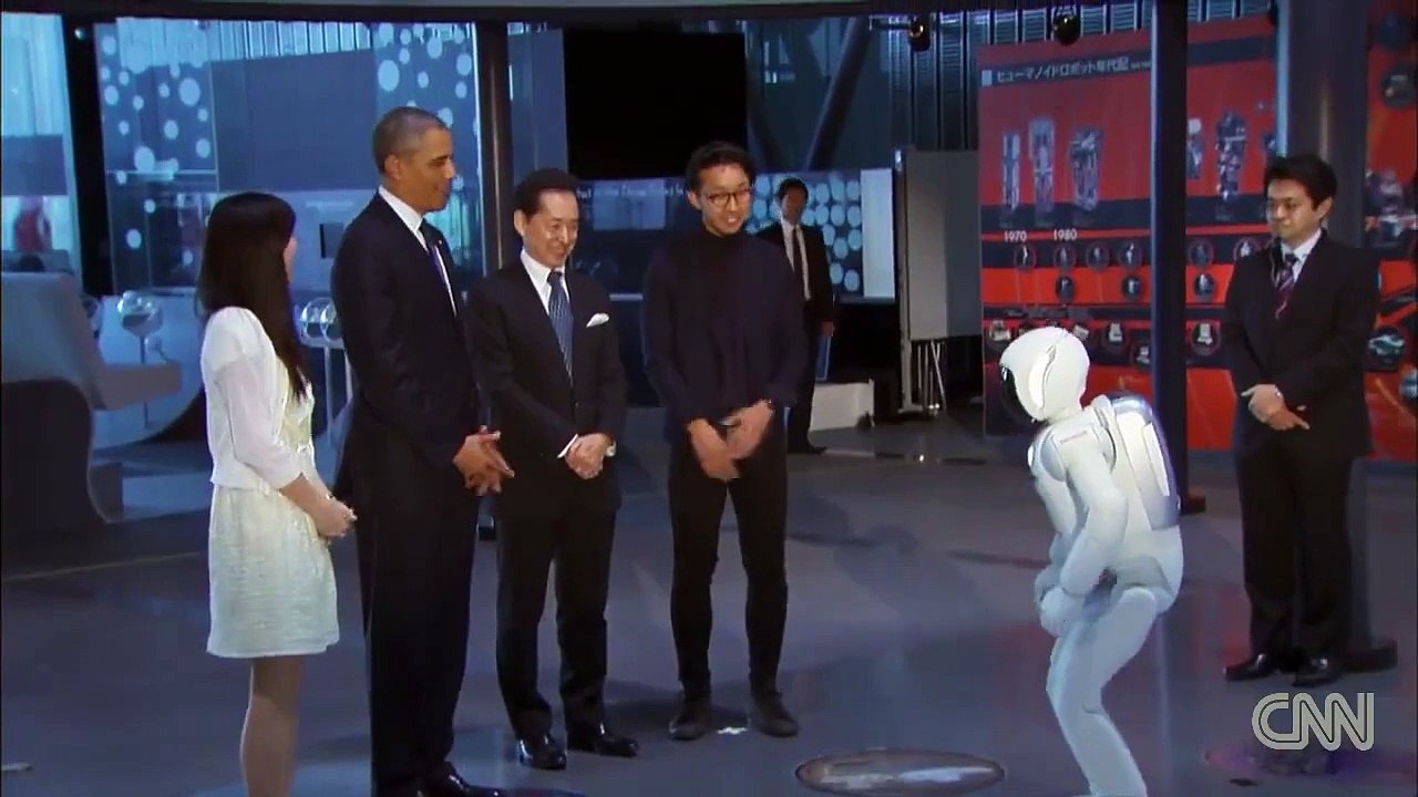 Obama ve asimo karşılaşınca