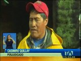 Dos personas atrapadas y pérdidas económicas deja un deslave en Chimborazo