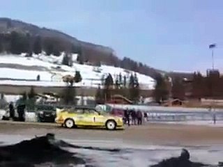 Audi A2 Rally Quattro up a ski slope