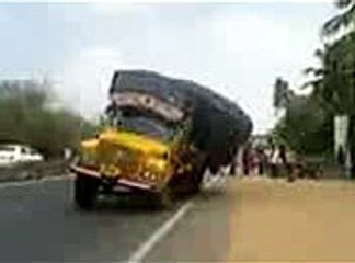 Overloaded Truck accident video  India