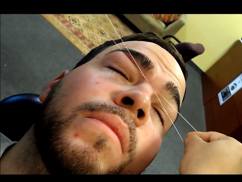 Men also do Eyebrow Threading