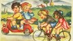 Scooter Lambretta Vespa Old Postcards cartoons adverts