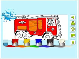 Fireman Sam - Fire Truck Paiting - Full Cartoon Game For Kids 2015 English