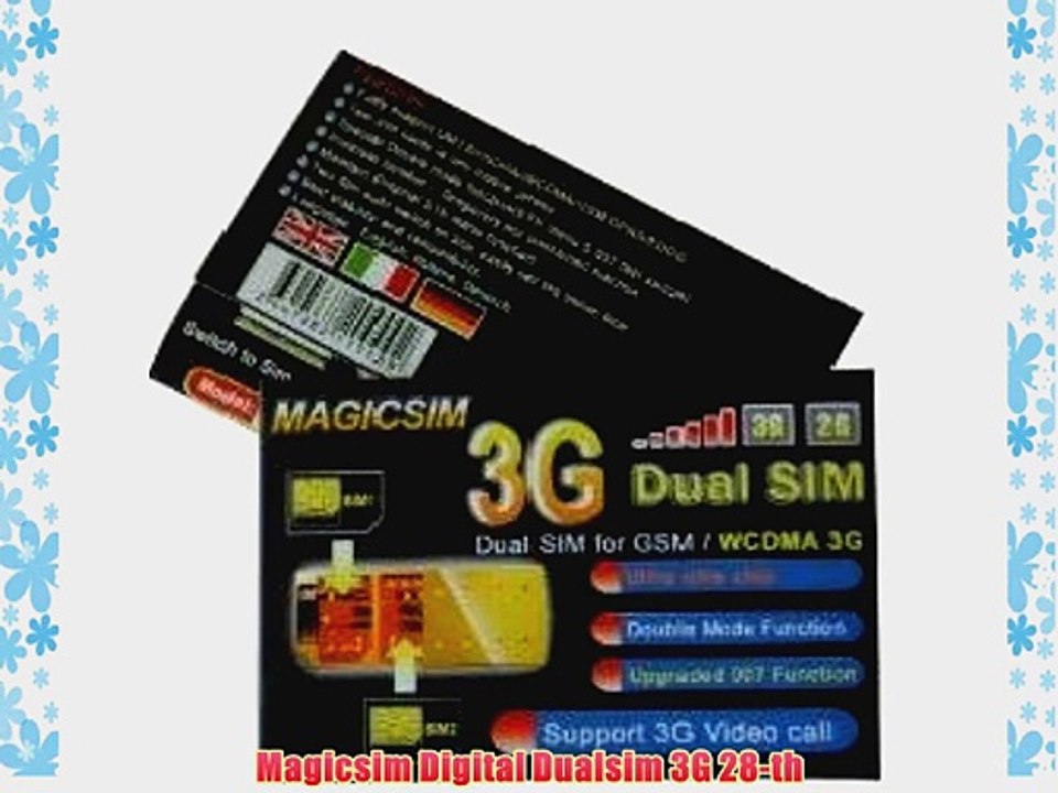 Magicsim Digital Dualsim Adapter 3G UMTS 28-th Modell 2012