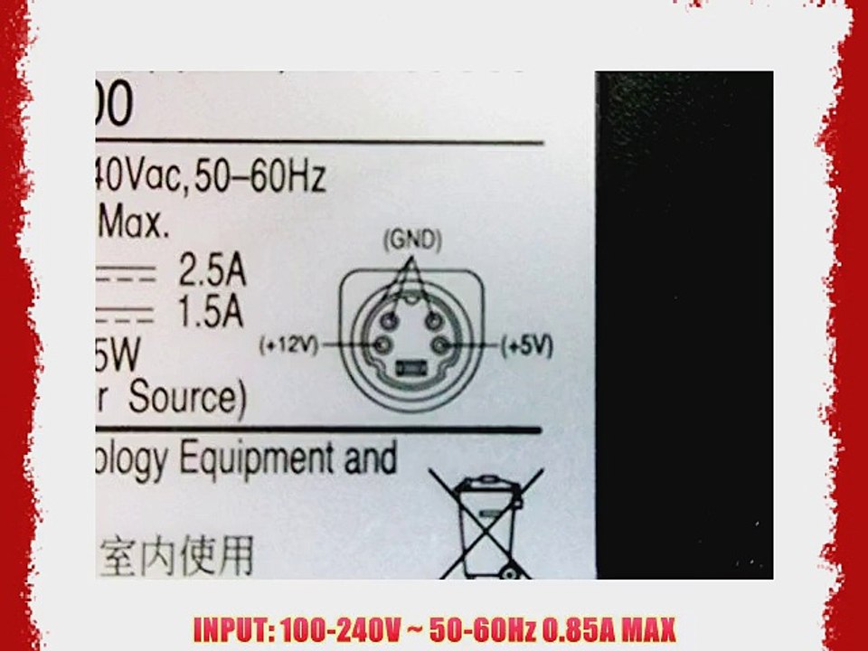 IOMEGA DA-30C03 AC Adapter 5V 2.5A 12V 1.5A 4 MINI PIN DIN STECKER 31426900 * Original *