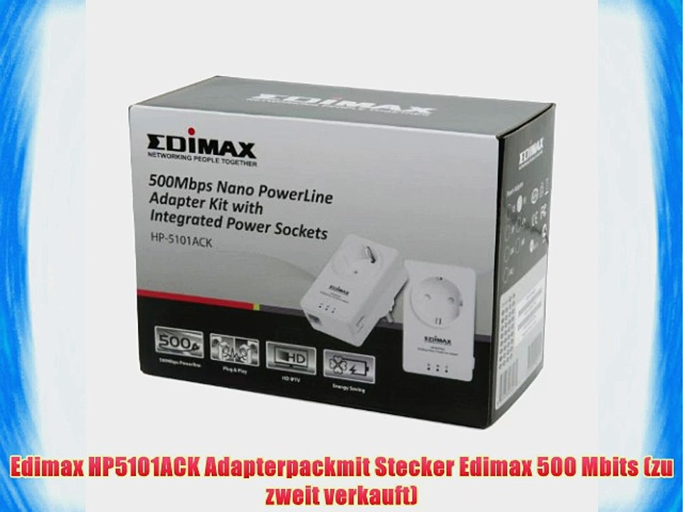 Edimax HP5101ACK Adapterpackmit Stecker Edimax 500 Mbits (zu zweit verkauft)