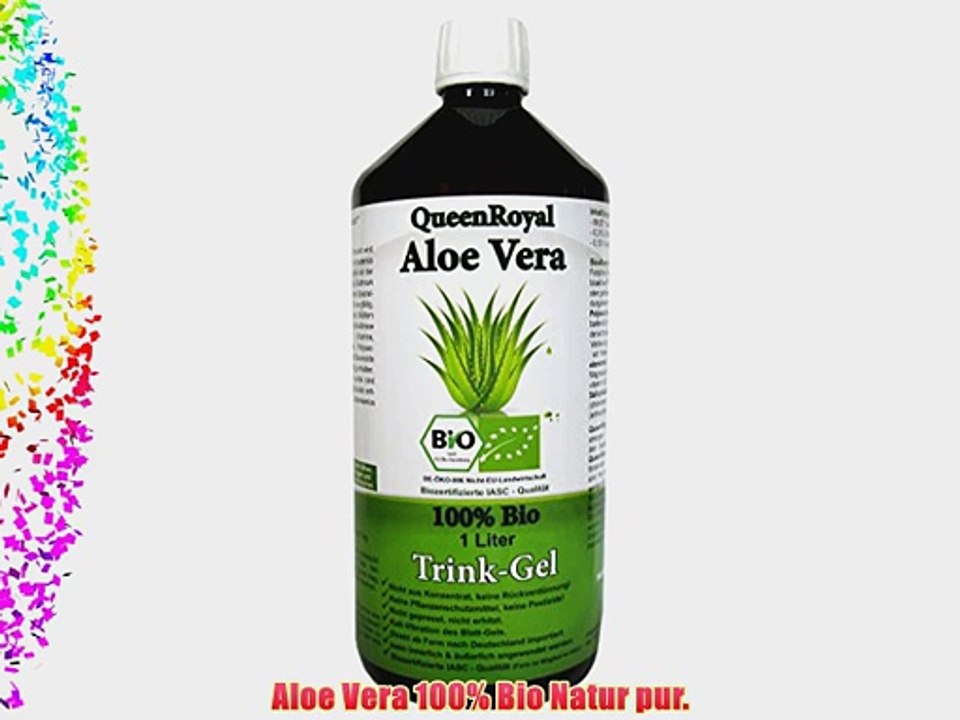 Queen Royal Aloe Vera Trink Gel 100% Bio Natur pur (1 Liter Flasche)
