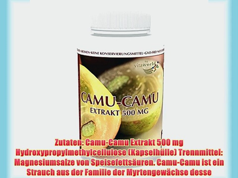 Vita World Camu-Camu Extrakt 500mg 120 Vegi Kapseln Apotheken Herstellung 125mg nat?rliches
