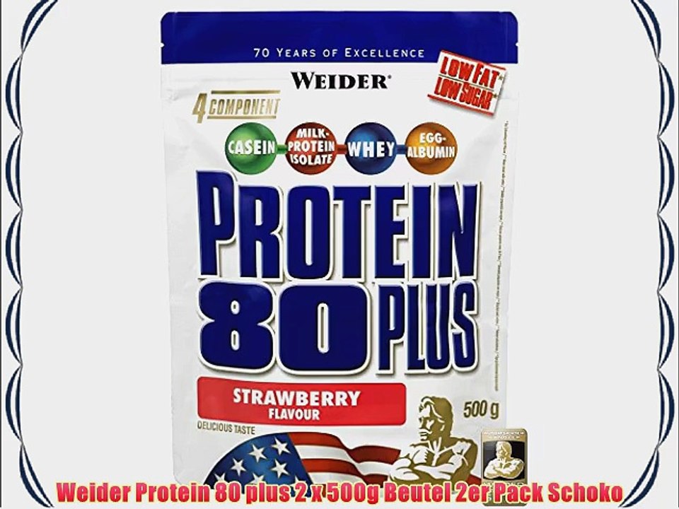 Weider Protein 80 plus 2 x 500g Beutel 2er Pack Schoko
