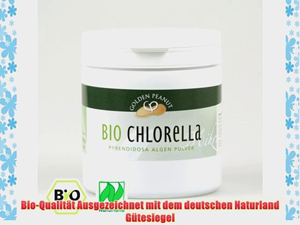 Golden Peanut Bio Chlorella Pulver Naturland zertifiziert 500 g Dose