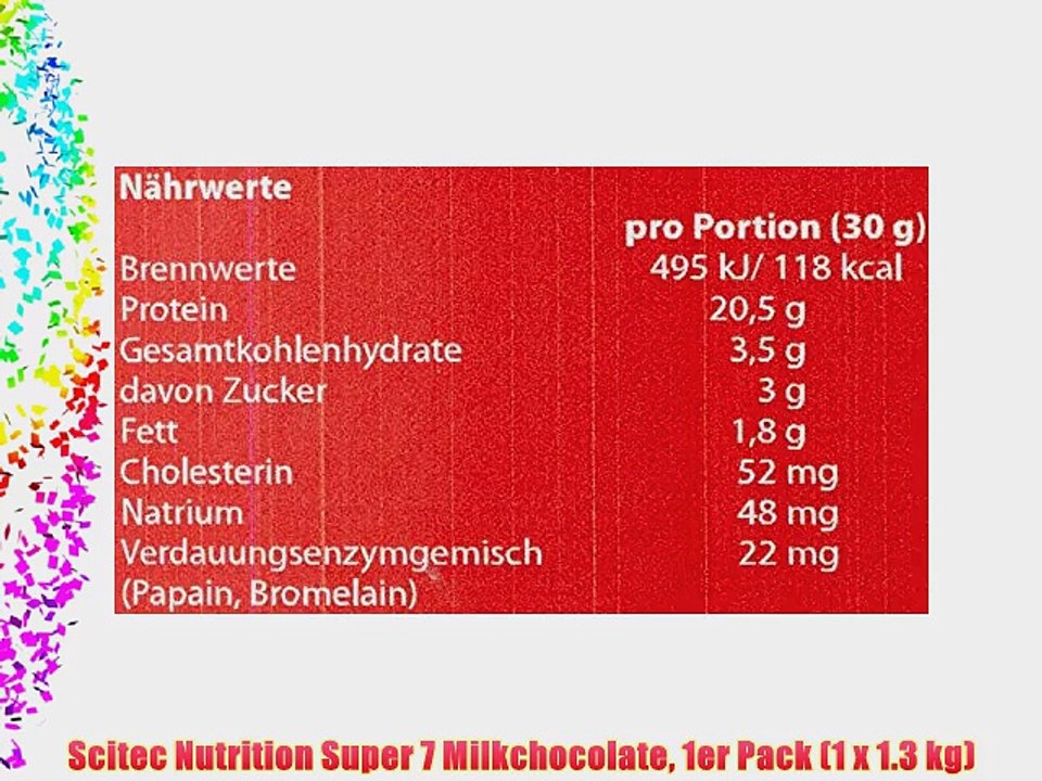 Scitec Nutrition Super 7 Milkchocolate 1er Pack (1 x 1.3 kg)