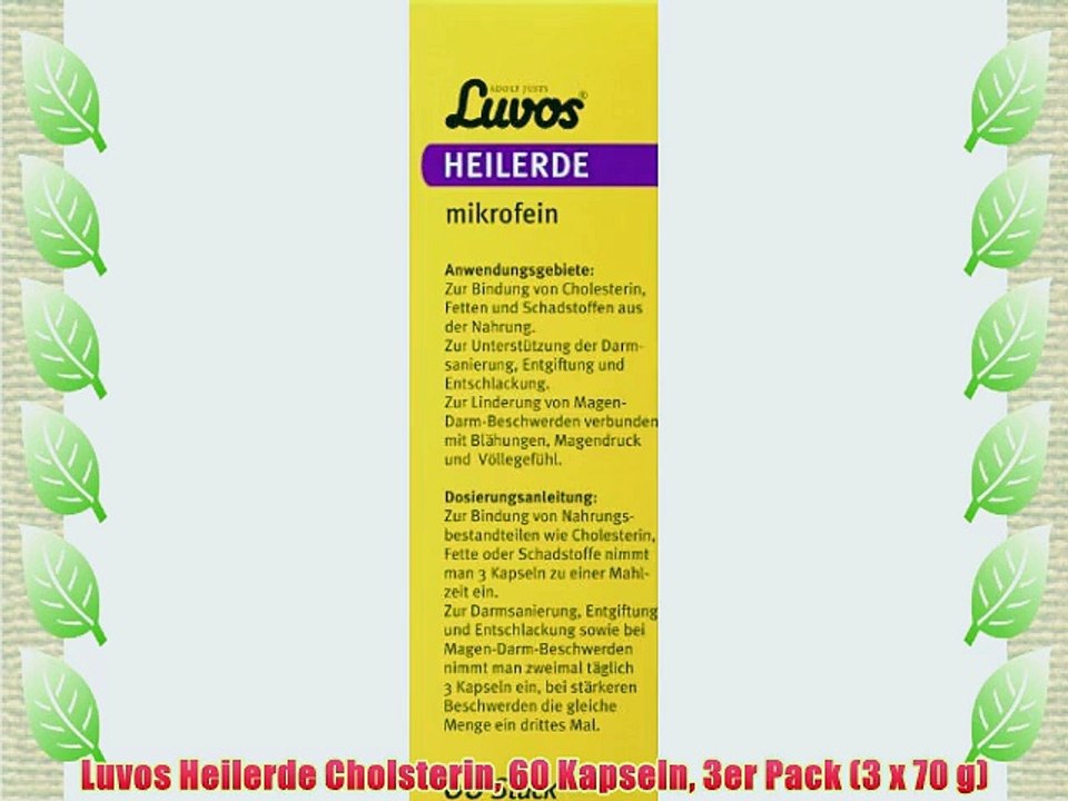 Luvos Heilerde Cholsterin 60 Kapseln 3er Pack (3 x 70 g)