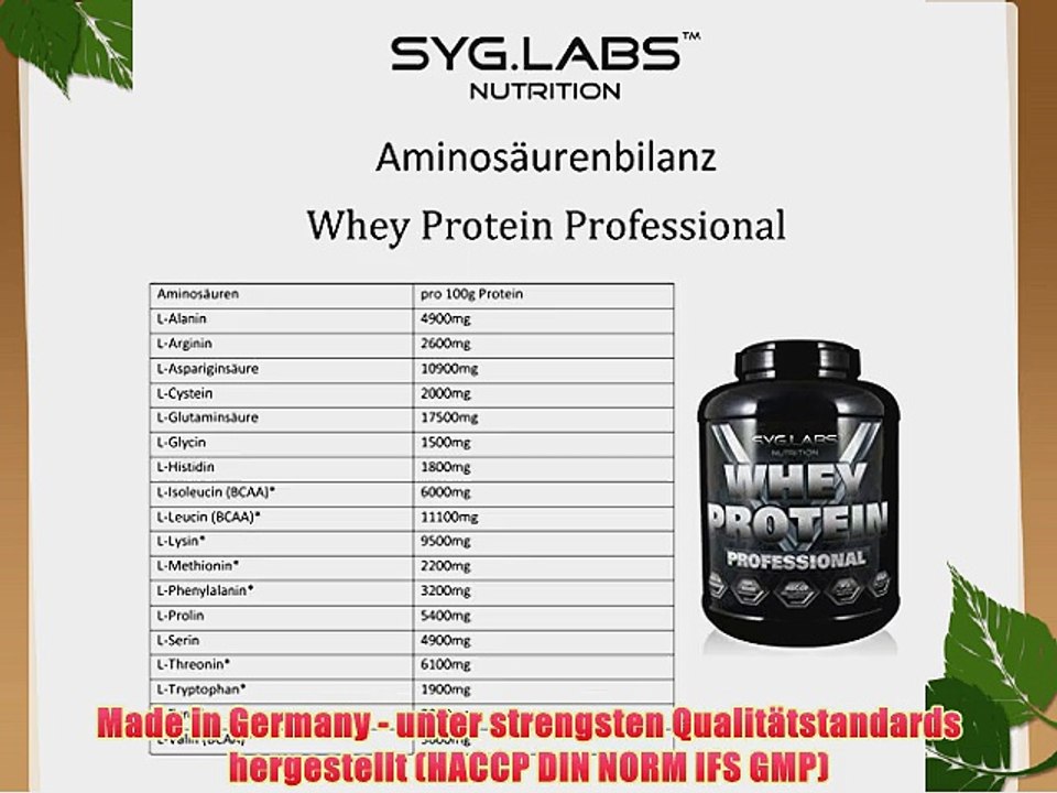 SygLabs Whey Protein Professional Vanille - 2270g Dose Molkenprotein