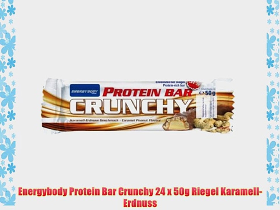 Energybody Protein Bar Crunchy 24 x 50g Riegel Karamell-Erdnuss