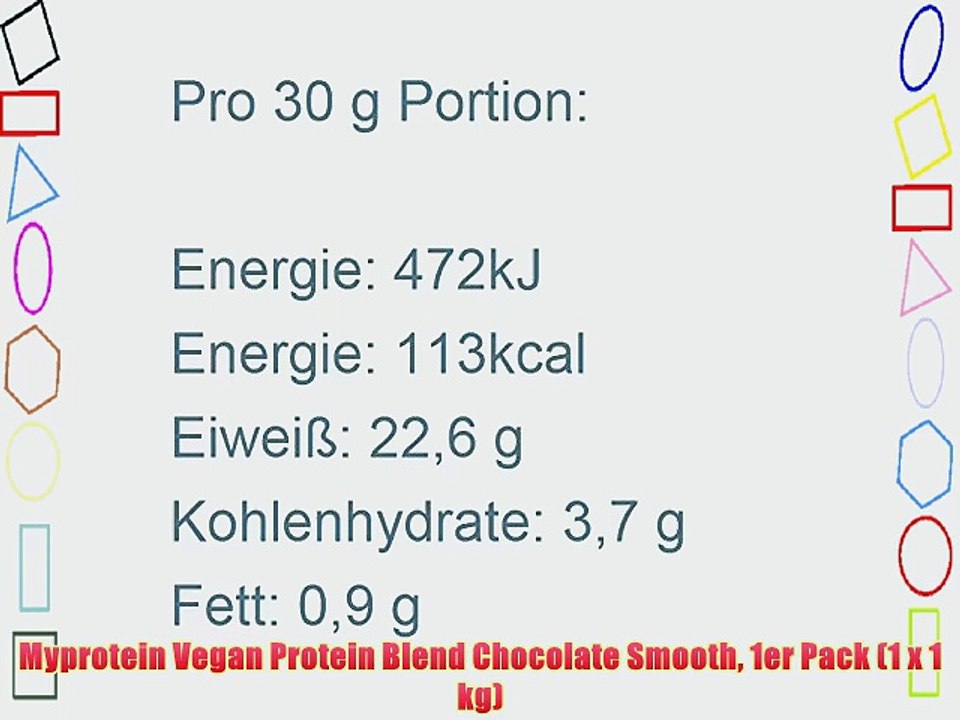Myprotein Vegan Protein Blend Chocolate Smooth 1er Pack (1 x 1 kg)