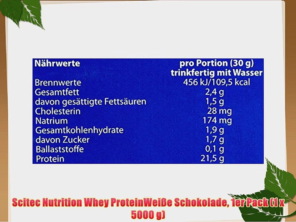 Scitec Nutrition Whey ProteinWei?e Schokolade 1er Pack (1 x 5000 g)