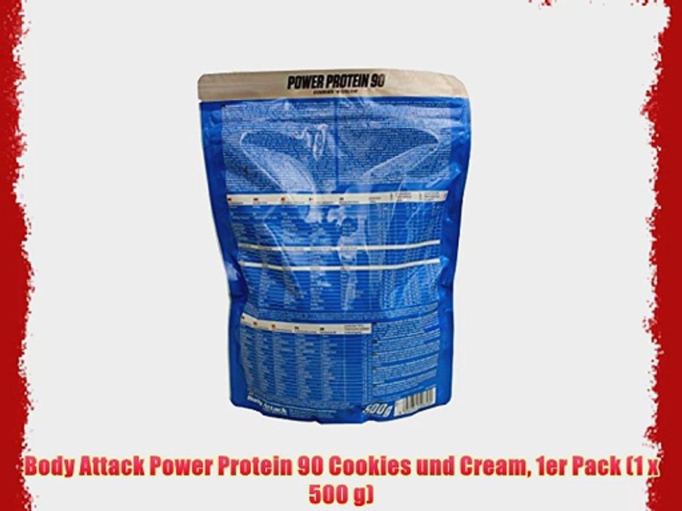 Body Attack Power Protein 90 Cookies und Cream 1er Pack (1 x 500 g)
