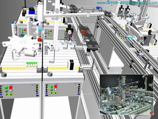 FESTO MPS 500 System in CIROS Simulation and in Reality