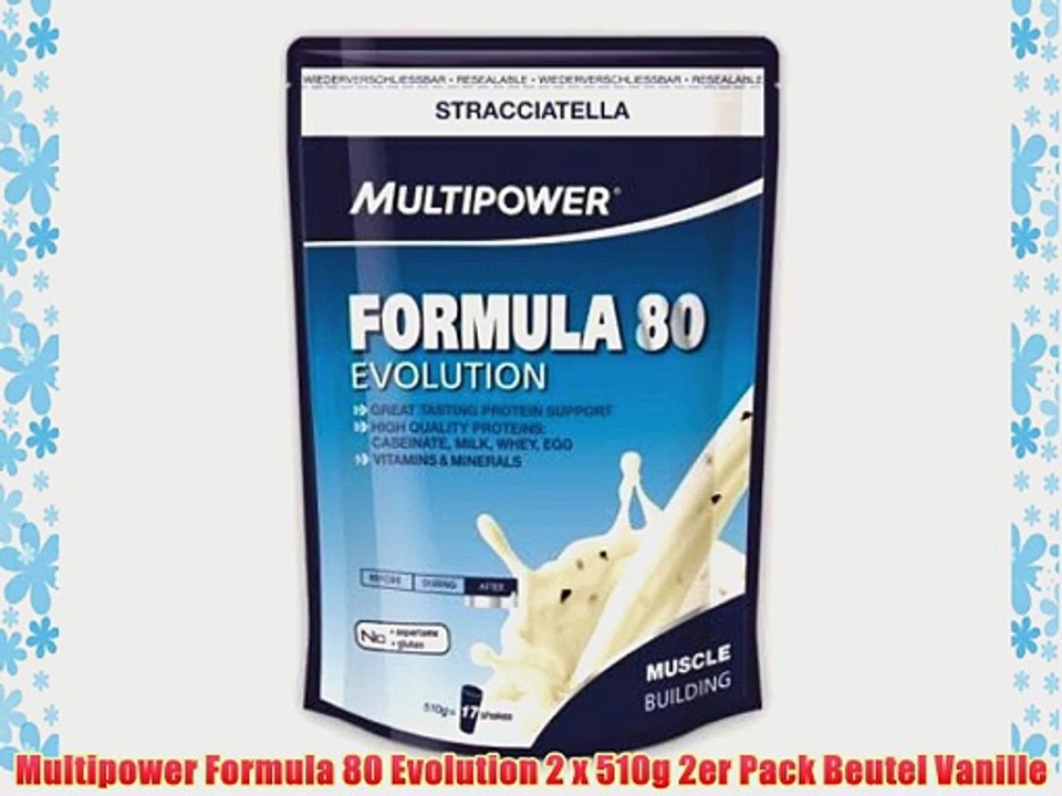 Multipower Formula 80 Evolution 2 x 510g 2er Pack Beutel Vanille