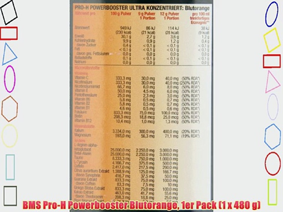 BMS Pro-H Powerbooster Blutorange 1er Pack (1 x 480 g)